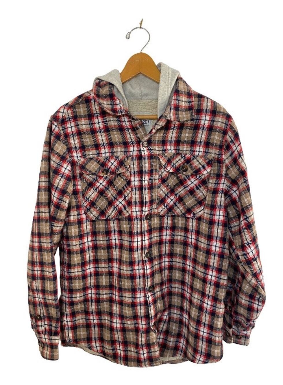 Vintage Tallwoods Plaid Flannel Hoodie Size S
